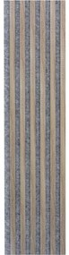Akustické dekoračné panely, dub sonoma 3D lamely na sivom filcovom podklade, rozmer 270 x 30 cm, IMPOL TRADE
