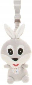 Závesná plyšová hračka s pískatkom, Rabbit, sivá
