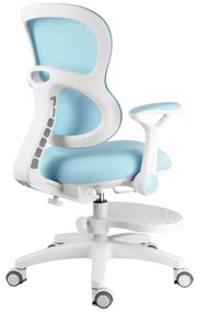 Detská rastúca stolička Neoseat JUNI 006 — látka, prateľný poťah, modrá