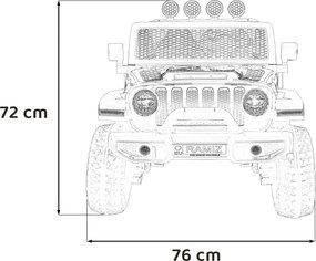 Ramiz Terénne autíčko OFF-ROAD 3.0 pre deti červené + diaľkové ovládanie + plynulý štart + pásy + audio LED