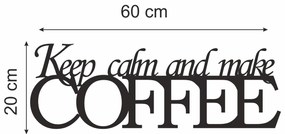 Nápis na stenu do kuchyne Coffee 20 x 60 cm