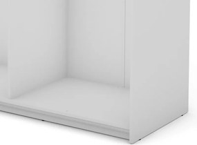 Šatníková skriňa Carlos 150/61 2D, biela, 150 cm