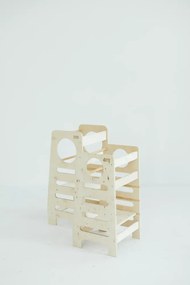 Montessori učiaca detská veža stredná natural