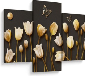 Obraz - Tulipány - abstraktné (90x60 cm)