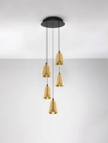 Minimalistický luster Alish 5 Zlatá