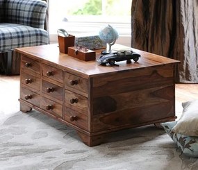furniture-nabytek.cz - Drevený stôl konferenčný s 9 zásuvkami 90x60x45