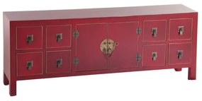 Červená nízka komoda 130x50,5 cm Oriente – Ixia