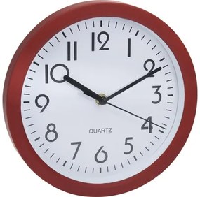 Nástenné hodiny červené Ø 23 cm
