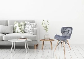 Jedálenská stolička MURET zamatová, grafitová