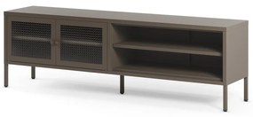 Sivý kovový TV stolík 160x50x35 cm Layna – Marckeric