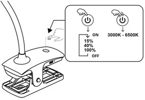 TOP LIGHT Stolová lampička Bella KL C, Čierna