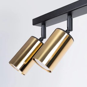 Sollux SL.1388 - Bodové svietidlo WINX 6xGU10/10W/230V čierna/zlatá