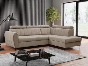 Rohová sedačka Potazuro L (béžová) (s úl. priestorom) (p)