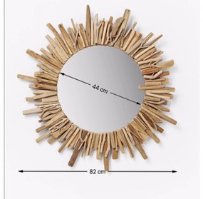 Legno zrkadlo Ø82 cm