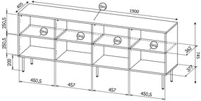 Cama Komoda Hole 4D čierna