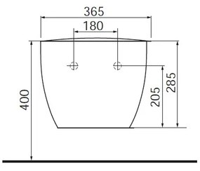 Vima 401 - BOSA Závesný bidet 36,5x52,5 cm, biela