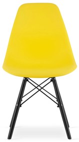 PreHouse OSAKA žltá stolička / čierne nohy