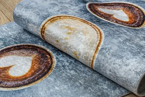 Protišmykový koberec / behúň ANDRE 33300 sivý / hnedý