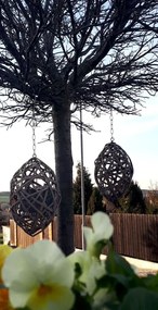 Dekorácie závesné ratanové vajcia - Ø 15*26 cm