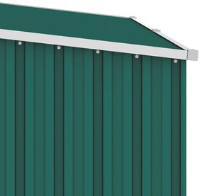 Záhradná kôlňa na palivové drevo zelená 245x98x159 cm pozinkovaná oceľ