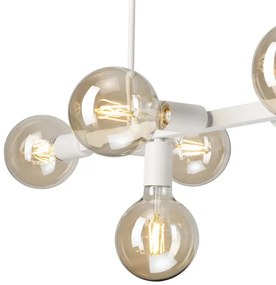 Luster na tyči ASTRID 8xE27/60W/230V biela