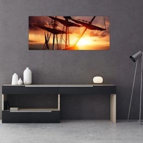 Obraz - Staroveká pirátska loď (120x50 cm)