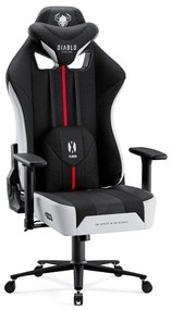 Látkové herné kreslo Diablo X-Player 2.0 Normal Size, bielo-čierne