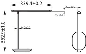 Philips - LED Dotyková stolná lampa IVORY LED/5W/5V 2700/3600/5000K CRI 90
