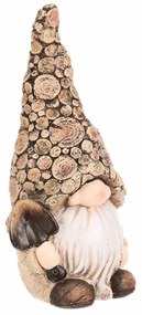 Záhradná dekorácia Škriatok lopatka, 11 x 9 x 21 cm, polyresin