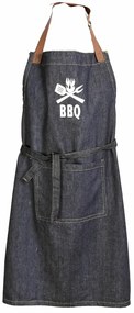 Zástera kuchynská, Jeans BBQ, šedomodrá