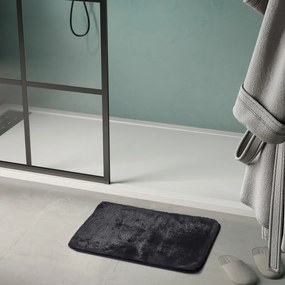 Gedy Gedy, FUZZY kúpeľňová predložka, 50x80cm, 100% polyester, protišmyk, čierna, 96FY508014
