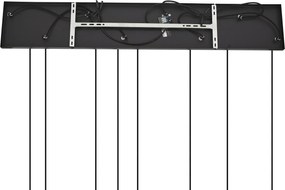 Art Deco závesná lampa čierna s jantárovým sklom 8-Lights - Hanne