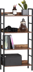 Lofotvý regál VARBERG - kov/drevo