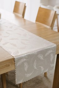 Dekorstudio Luxusný behúň na stôl Pierko - strieborný SW24 Rozmer behúňa (šírka x dĺžka): 40x110cm