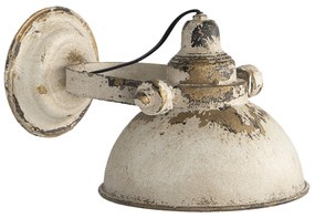 Krémová vintage nástenná lampa s patinou Filly - 30 * 21 * 18 cm