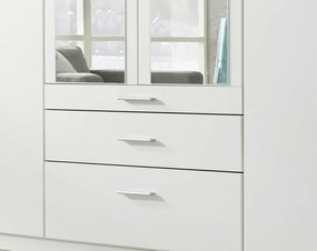 Šatníková skriňa Hildesheim, 271 cm,biela / biela