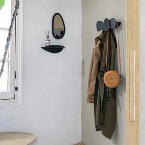 Čierny kovový nástenný vešiak 35 cm Tumulo – Spinder Design