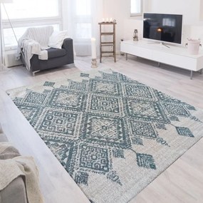 Škandinávsky koberec so vzormi mätovo zelenej farby Šírka: 120 cm | Dĺžka: 170 cm