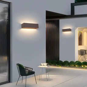 Brilagi - LED vonkajšie nástenné svietidlo DONNANI LED/12W/230V 30 cm hnedé IP44