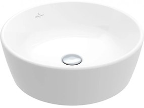 VILLEROY &amp; BOCH Architectura okrúhle umývadlo na dosku bez otvoru, bez prepadu, priemer 450 mm, biela alpská, 5A254601