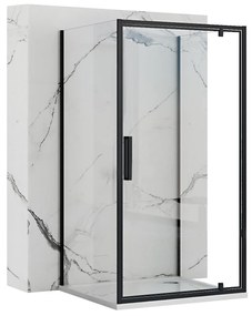 Nástenný sprchovací kút MAXMAX Rea RAPID swing 100x100x100 cm - čierny