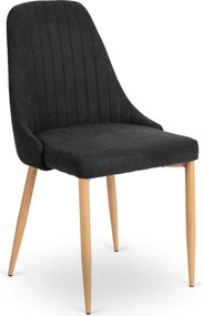 PROXIMA.store - Čalúnená jedálenská stolička TORINO FARBA: čierna