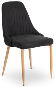 PROXIMA.store - Čalúnená jedálenská stolička TORINO FARBA: čierna