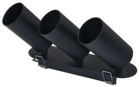 BERGE LED svietidlo LUNGO 3x GU10 zapustené čierne