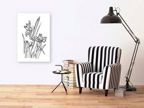 Artgeist Obraz - Love Irises (1 Part) Vertical Veľkosť: 80x120, Verzia: Premium Print