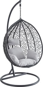 Závěsné houpací křeslo Houseland Mira L černé