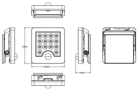 Top Light - LED Solárny nástenný reflektor HELEON S LED/5W/3,7V IP65 4000K