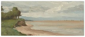 Obraz - Jean-Baptiste-Camille Corot, Beach Near Etretat, reprodukcia (120x50 cm)