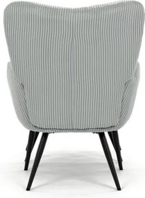 Relaxačné kreslo s podnožou AK-L7285 Sivomodrá manchester látka