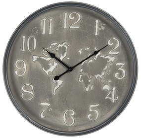 Vintage nástenné hodiny sa svetadiely - Ø 48 * 6 cm / 1 * AA